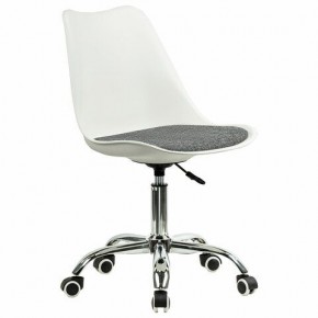 Кресло стул BRABIX "Eames MG-310 CH", хром, пластик белый, ткань серая, 532924 в Кудымкаре - kudymkar.ok-mebel.com | фото 2