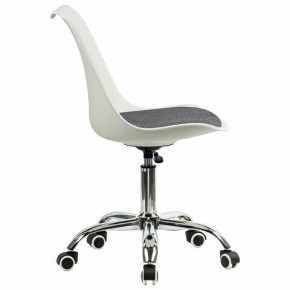 Кресло стул BRABIX "Eames MG-310 CH", хром, пластик белый, ткань серая, 532924 в Кудымкаре - kudymkar.ok-mebel.com | фото 3