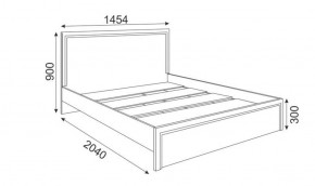 Кровать 1.4 М16 Стандарт с настилом Беатрис (Орех гепланкт) в Кудымкаре - kudymkar.ok-mebel.com | фото