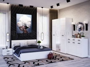 НЭНСИ NEW Кровать 1,4 м с ПМ (Белый глянец холодный/Белый) в Кудымкаре - kudymkar.ok-mebel.com | фото 2
