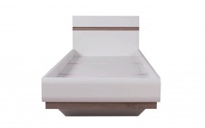 Кровать 90/TYP 90, LINATE ,цвет белый/сонома трюфель в Кудымкаре - kudymkar.ok-mebel.com | фото 3