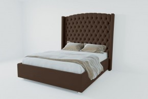 Кровать Берлин ЛЮКС с ПМ 1800 (экокожа коричневая) в Кудымкаре - kudymkar.ok-mebel.com | фото 2