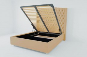 Кровать Берлин ЛЮКС с ПМ 2000 (экокожа бежевая) в Кудымкаре - kudymkar.ok-mebel.com | фото 2
