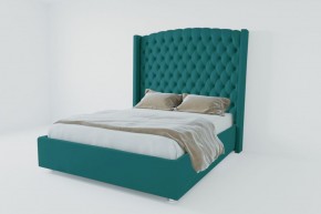 Кровать Берлин ЛЮКС с ПМ 800 (велюр бирюзовый) в Кудымкаре - kudymkar.ok-mebel.com | фото 3