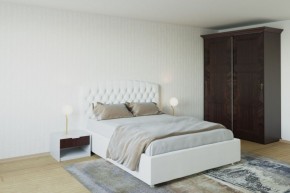 Кровать Берлин с ПМ 1200 (экокожа белая) в Кудымкаре - kudymkar.ok-mebel.com | фото 2