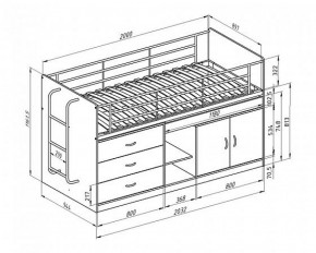 Кровать-чердак "Дюймовочка-6" Белый в Кудымкаре - kudymkar.ok-mebel.com | фото 2