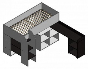 Кровать-чердак "Теремок-2" Дуб молочный в Кудымкаре - kudymkar.ok-mebel.com | фото 2