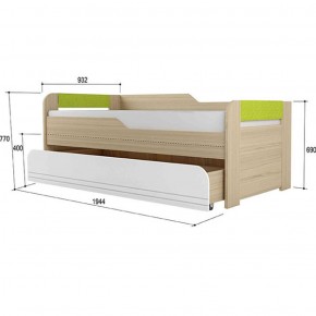 Кровать двухуровневая + подлокотники Стиль № 900.1 NEW (туя светлая/лайм) в Кудымкаре - kudymkar.ok-mebel.com | фото 2