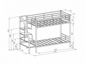 Кровать двухъярусная "Толедо" Черный/Венге в Кудымкаре - kudymkar.ok-mebel.com | фото 2