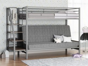 Кровать двухъярусная с диваном "Мадлен-3" (Серый/Серый) в Кудымкаре - kudymkar.ok-mebel.com | фото