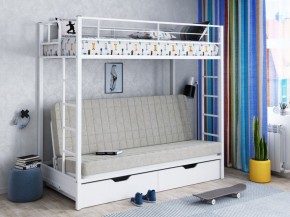 Кровать двухъярусная с диваном "Мадлен-ЯЯ" с ящиками в Кудымкаре - kudymkar.ok-mebel.com | фото
