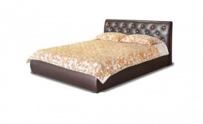 Кровать Флоренция 1600 в к/з "Классик 307 коричневый" (серия Норма) + основание + ПМ в Кудымкаре - kudymkar.ok-mebel.com | фото