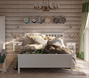 Кровать Кантри двухспальная 180х200, массив сосны, цвет белый в Кудымкаре - kudymkar.ok-mebel.com | фото 4
