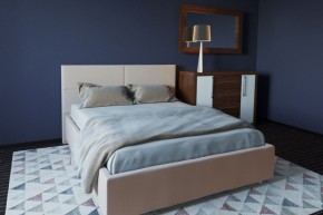 Кровать Корсика с ПМ 1400 (экокожа бежевая) в Кудымкаре - kudymkar.ok-mebel.com | фото 2