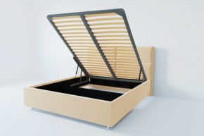 Кровать Корсика с ПМ 800 (экокожа бежевая) в Кудымкаре - kudymkar.ok-mebel.com | фото