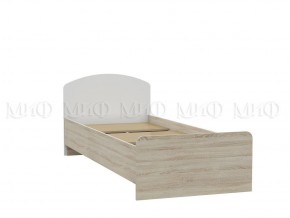 МАРТИНА Кровать 800 с настилом ЛДСП (Белый глянец/дуб сонома) в Кудымкаре - kudymkar.ok-mebel.com | фото