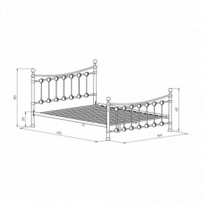 Кровать металлическая "Эльда" Черный/Золото в Кудымкаре - kudymkar.ok-mebel.com | фото 2
