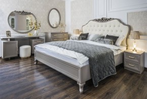 Кровать Мокко 1600 с мягким изголовьем + основание (серый камень) в Кудымкаре - kudymkar.ok-mebel.com | фото
