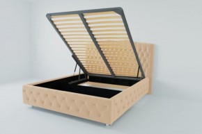 Кровать Нягань с ПМ 2000 (экокожа бежевая) в Кудымкаре - kudymkar.ok-mebel.com | фото