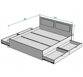 Кровать Ольга L36 (1800) 4 ящика в Кудымкаре - kudymkar.ok-mebel.com | фото 2