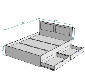 Кровать Ольга L39 (1600) 2 ящика в Кудымкаре - kudymkar.ok-mebel.com | фото 2