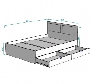 Кровать Ольга L41 (1400) 2 ящика в Кудымкаре - kudymkar.ok-mebel.com | фото 2