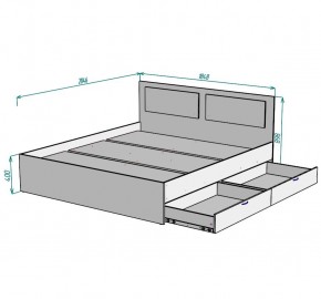 Кровать Ольга L43 (1800) 2 ящика в Кудымкаре - kudymkar.ok-mebel.com | фото 2