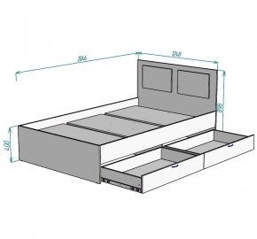 Кровать Ольга L45 (1200) 2 ящика в Кудымкаре - kudymkar.ok-mebel.com | фото 2