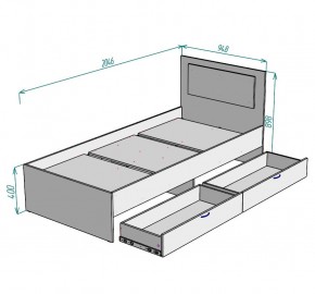 Кровать Ольга L47 (900) 2 ящика в Кудымкаре - kudymkar.ok-mebel.com | фото 2