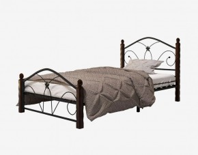 Кровать "Селена 1" Черная (900*2000) (ножки-шоколад) с коваными элементами в Кудымкаре - kudymkar.ok-mebel.com | фото 2
