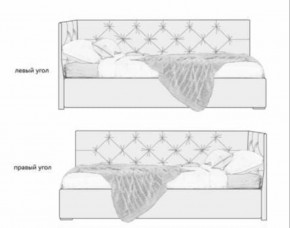 Кровать угловая Мия интерьерная +основание (80х200) в Кудымкаре - kudymkar.ok-mebel.com | фото 2