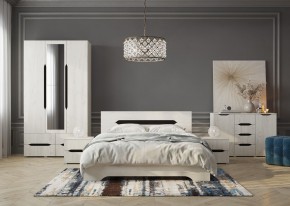 Кровать Вега 1,6 + основание (Крафт белый - Венге) в Кудымкаре - kudymkar.ok-mebel.com | фото 3