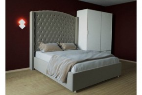 Кровать Версаль ЛЮКС с ПМ 1200 (велюр серый) в Кудымкаре - kudymkar.ok-mebel.com | фото