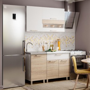 Кухня Айсбери 1.2 м (Белый/Дуб Сонома) в Кудымкаре - kudymkar.ok-mebel.com | фото