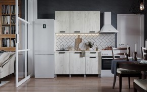 Кухня ДИОР 1500 (Белый/Дуб Крафт белый) в Кудымкаре - kudymkar.ok-mebel.com | фото