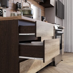 Кухня Энигма 1.6 м (венге/дуб каньон) в Кудымкаре - kudymkar.ok-mebel.com | фото 2