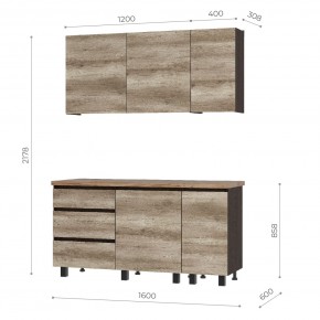 Кухня Энигма 1.6 м (венге/дуб каньон) в Кудымкаре - kudymkar.ok-mebel.com | фото 5