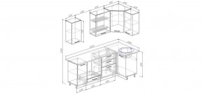 Кухня угловая Антрацит 2200х1000 (Стол. 38мм) в Кудымкаре - kudymkar.ok-mebel.com | фото 2