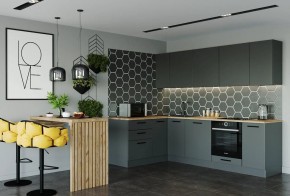 Кухня угловая Антрацит 2600х1600 (Стол. 38мм) в Кудымкаре - kudymkar.ok-mebel.com | фото