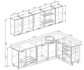 Кухня угловая Антрацит 2600х1600 (Стол. 38мм) в Кудымкаре - kudymkar.ok-mebel.com | фото 2