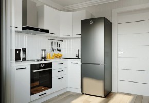 Кухонный гарнитур Белый Глянец 2200*1000 (Стол. 26мм) в Кудымкаре - kudymkar.ok-mebel.com | фото