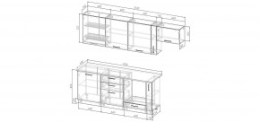 Кухонный гарнитур Белый Глянец 2550 (Стол. 38мм) в Кудымкаре - kudymkar.ok-mebel.com | фото 2