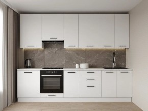 Кухонный гарнитур Белый Глянец 3000 h950 (Стол. 38мм) в Кудымкаре - kudymkar.ok-mebel.com | фото