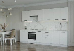 Кухонный гарнитур Белый Глянец 3000 (Стол. 38мм) в Кудымкаре - kudymkar.ok-mebel.com | фото