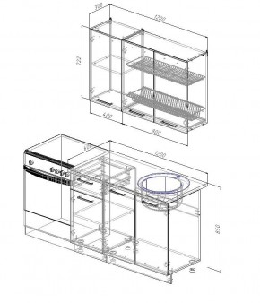 Кухонный гарнитур Капри 1200 (Стол. 26мм) в Кудымкаре - kudymkar.ok-mebel.com | фото 2