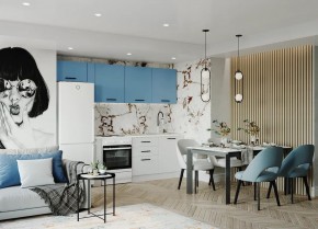 Кухонный гарнитур Капри 2550 (Стол. 26мм) в Кудымкаре - kudymkar.ok-mebel.com | фото