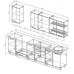 Кухонный гарнитур Лада 2800 (Стол. 26мм) в Кудымкаре - kudymkar.ok-mebel.com | фото 2