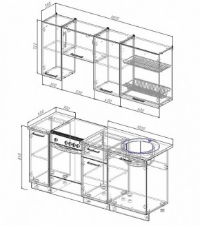 Кухонный гарнитур Лофт 1800 (Стол. 26мм) в Кудымкаре - kudymkar.ok-mebel.com | фото 2