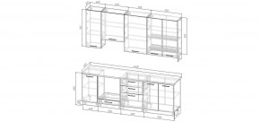 Кухонный гарнитур Меренга 2400 h950 (Стол. 38мм) в Кудымкаре - kudymkar.ok-mebel.com | фото 2