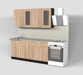 Кухня Симона Демо 1700 (Венга/Дуб Сонома) в Кудымкаре - kudymkar.ok-mebel.com | фото